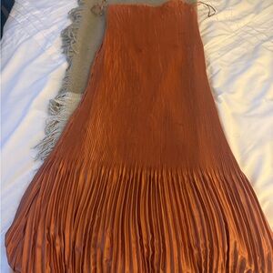 Abercrombie Women's Strapless Pleat Release Midi Dress